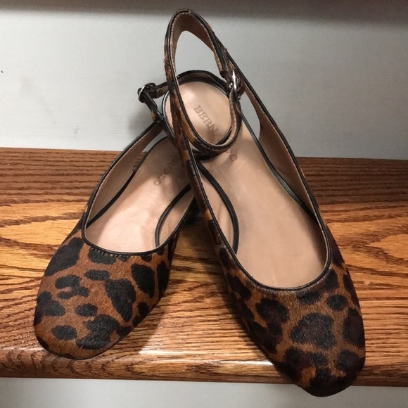 BERNARDO Leopard print Ellie sling back flat NWT - Picture 1 of 8